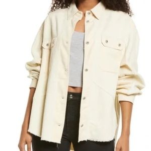 Thread & Supply Frayed Corduroy Shirt Jacket